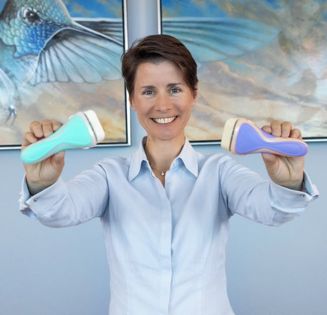 Karen with Edgewell products